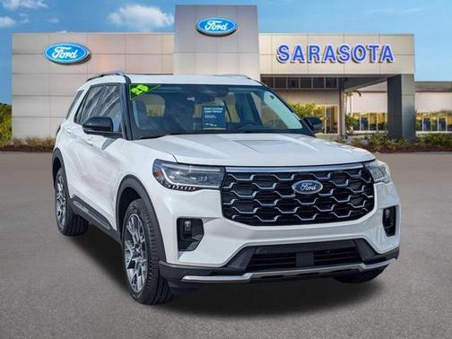 STAR WHITE MET TRI-COAT 2025 Ford Explorer Platinum