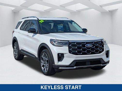 STAR WHITE MET TRI-COAT 2025 Ford Explorer Platinum