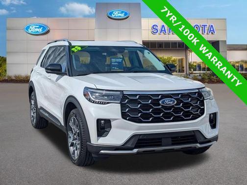 STAR WHITE MET TRI-COAT 2025 Ford Explorer Platinum