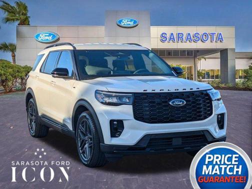 STAR WHITE MET TRI-COAT 2026 Ford Explorer ST-Line