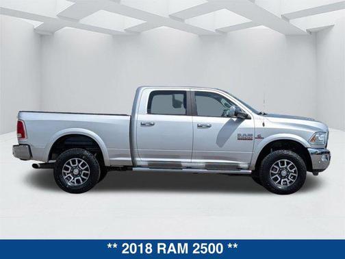 Bright Silver Metallic Clearcoat 2018 RAM 2500 Laramie Crew Cab 4x4 6'4' Box