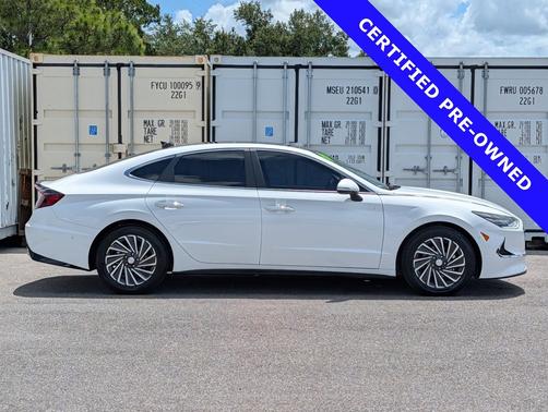 Serenity White 2023 Hyundai SONATA Hybrid Limited