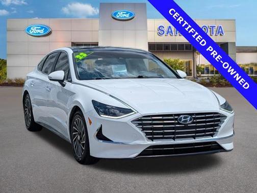 Serenity White 2023 Hyundai SONATA Hybrid Limited
