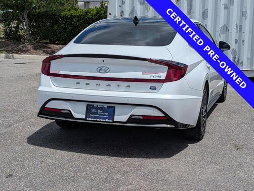 Serenity White 2023 Hyundai SONATA Hybrid Limited