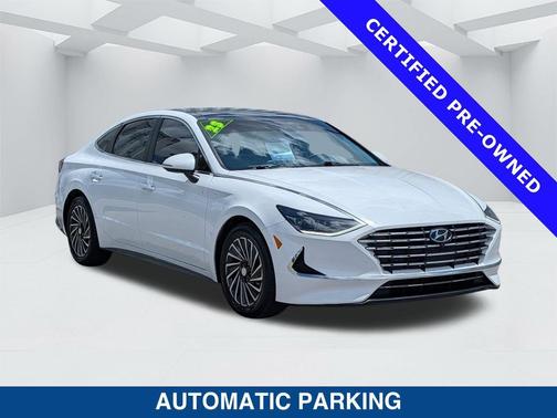 Serenity White 2023 Hyundai SONATA Hybrid Limited