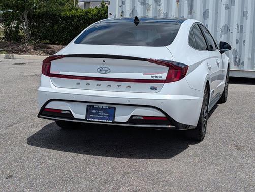 Serenity White 2023 Hyundai SONATA Hybrid Limited