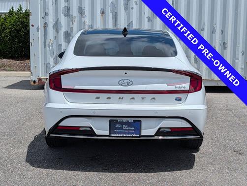 Serenity White 2023 Hyundai SONATA Hybrid Limited