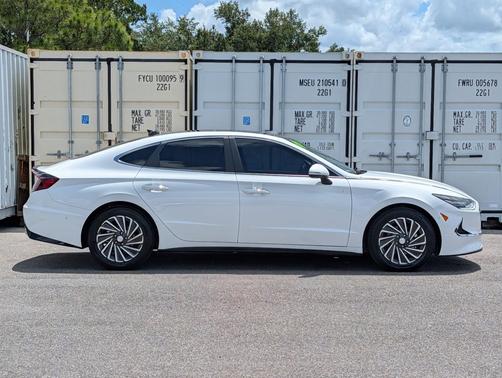 Serenity White 2023 Hyundai SONATA Hybrid Limited