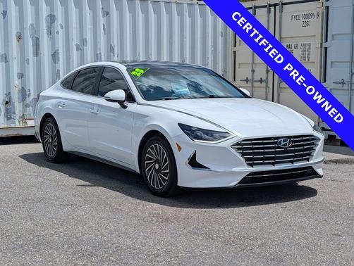 Serenity White 2023 Hyundai SONATA Hybrid Limited