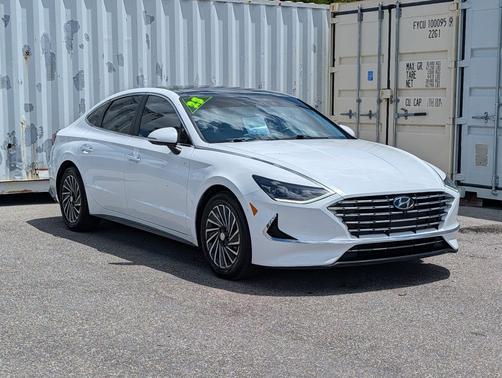 Serenity White 2023 Hyundai SONATA Hybrid Limited