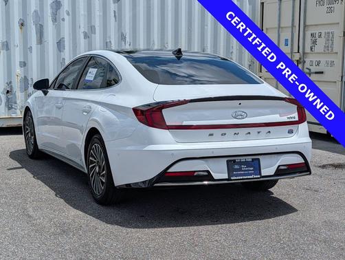 Serenity White 2023 Hyundai SONATA Hybrid Limited
