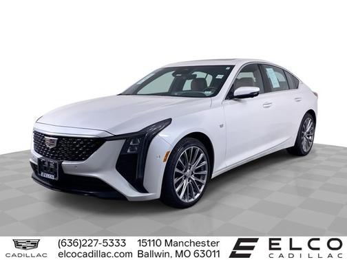 Crystal White Tricoat 2025 Cadillac CT5 Premium Luxury