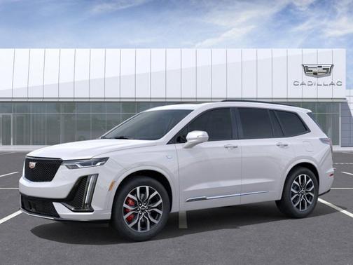 Crystal White Tricoat 2025 Cadillac XT6 AWD Sport