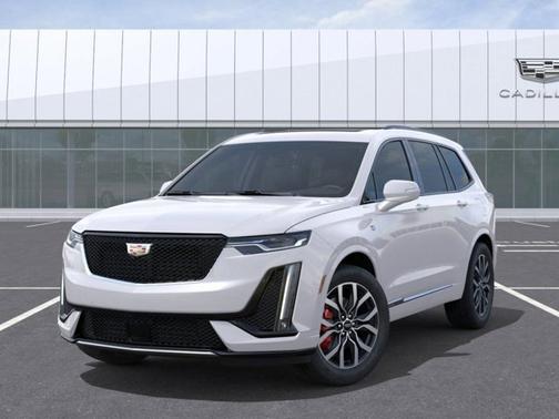 Crystal White Tricoat 2025 Cadillac XT6 AWD Sport