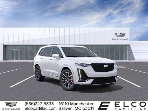 Crystal White Tricoat 2025 Cadillac XT6 AWD Sport