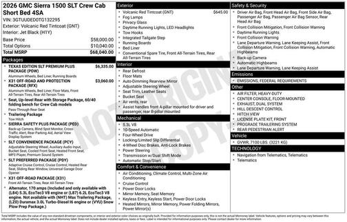 2026 GMC Sierra 1500 SLT