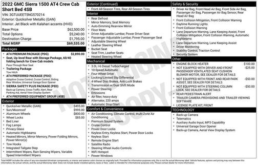 2022 GMC Sierra 1500 AT4