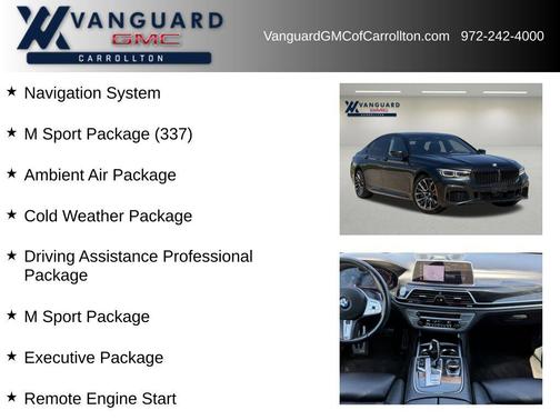 Black Sapphire Metallic 2020 BMW 750 i xDrive