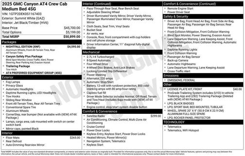 2025 GMC Canyon AT4