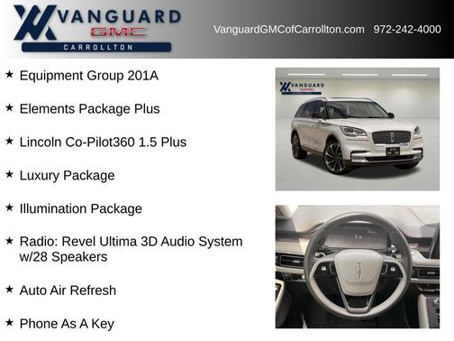 Pearl Metallic 2024 Lincoln Aviator Reserve AWD