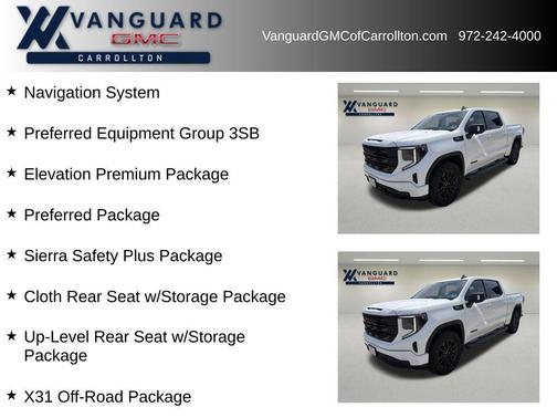 Summit White 2023 GMC Sierra 1500 Elevation
