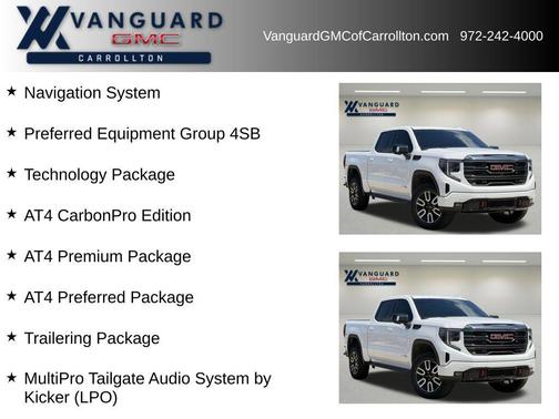 Summit White 2024 GMC Sierra 1500 AT4