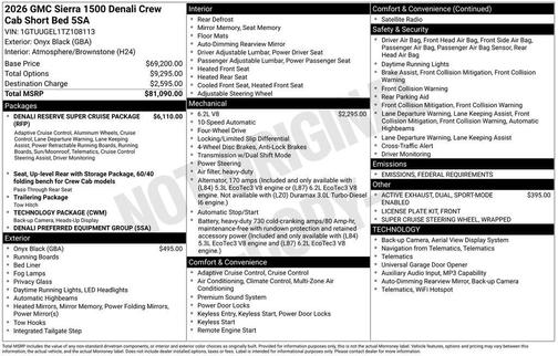 2026 GMC Sierra 1500 Denali