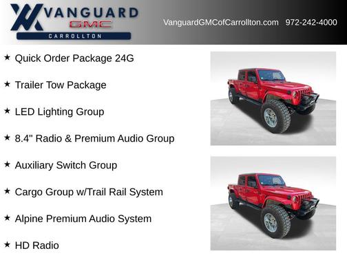 Firecracker Red Clearcoat 2020 Jeep Gladiator Overland