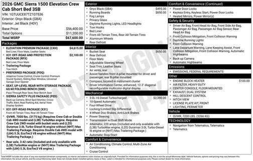 2026 GMC Sierra 1500 Elevation
