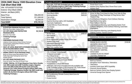 2026 GMC Sierra 1500 Elevation