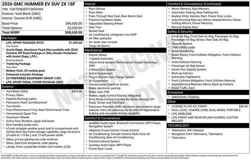 2026 GMC HUMMER EV SUV 2X