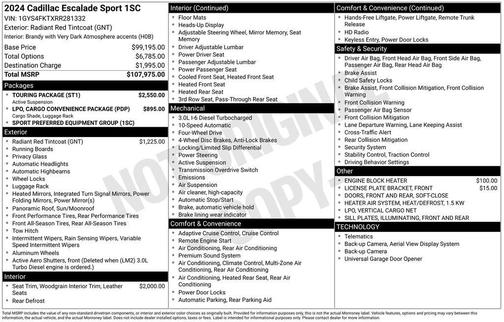 2024 Cadillac Escalade Sport