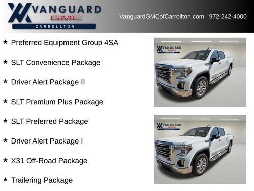 Summit White 2021 GMC Sierra 1500 SLT