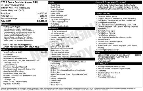 2023 Buick Envision Avenir FWD