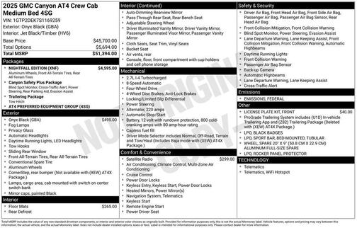 2025 GMC Canyon AT4