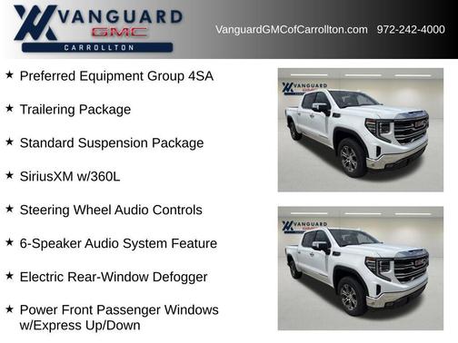 Summit White 2024 GMC Sierra 1500 SLT