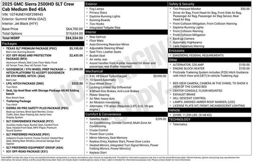 2025 GMC Sierra 2500 SLT