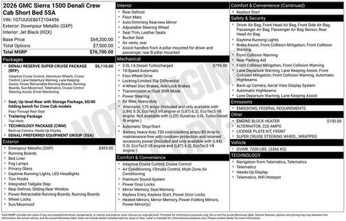 2026 GMC Sierra 1500 Denali