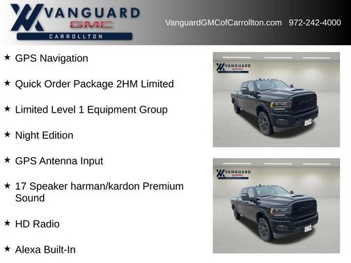 Diamond Black Crystal Pearlcoat 2023 RAM 2500 Limited Mega Cab 4x4 6'4' Box