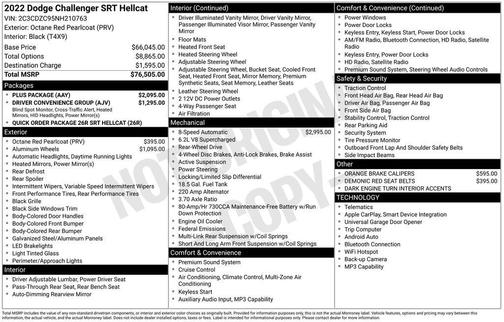 2022 Dodge Challenger SRT Hellcat