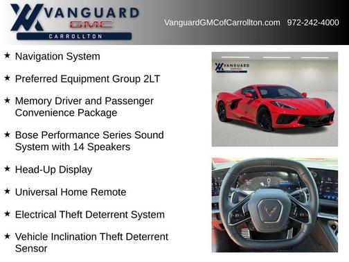 Torch Red 2026 Chevrolet Corvette Stingray w/2LT