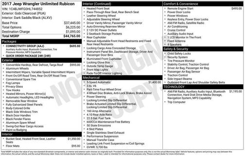 2017 Jeep Wrangler Unlimited Rubicon