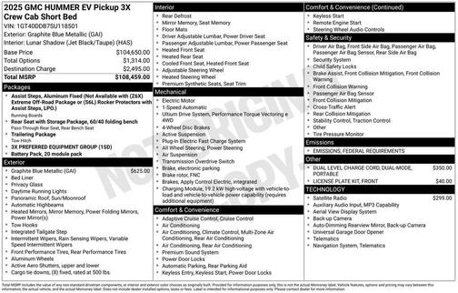2025 GMC HUMMER EV Pickup 3X