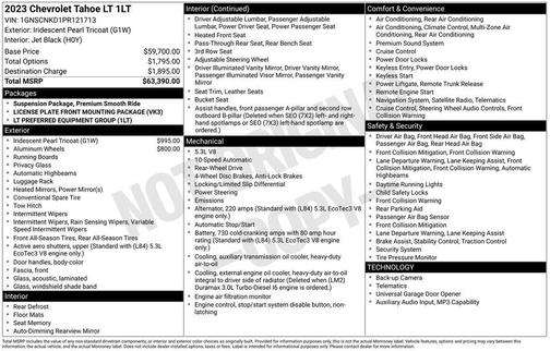 2023 Chevrolet Tahoe LT