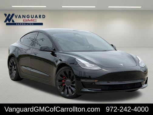 Solid Black 2023 Tesla Model 3 Performance