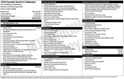 2022 Hyundai SANTA FE Calligraphy