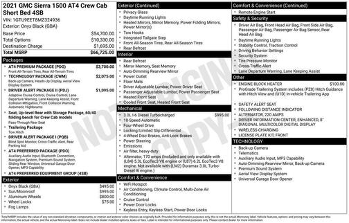 2021 GMC Sierra 1500 AT4