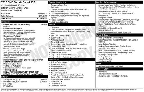 2026 GMC Terrain Denali