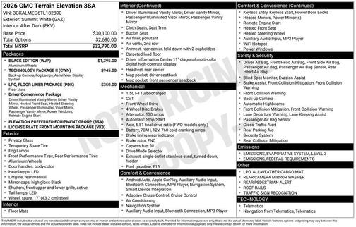 2026 GMC Terrain FWD Elevation