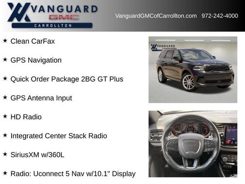 DB Black Clearcoat 2024 Dodge Durango GT Plus